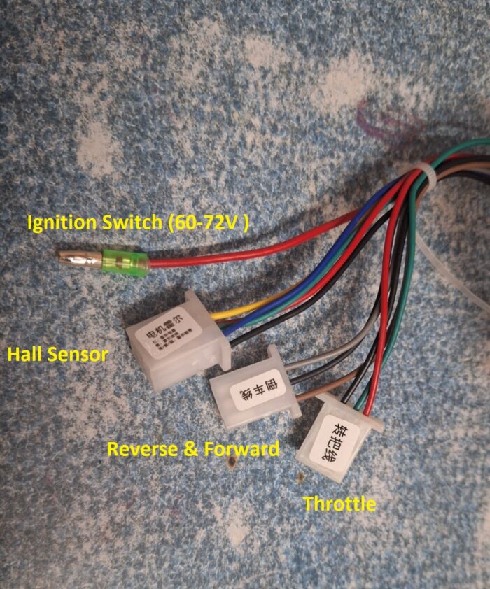 1800W 48-72V 24 MOSFET BLDC Motor Controller with Potentiometer & Voltage Display - Image 3