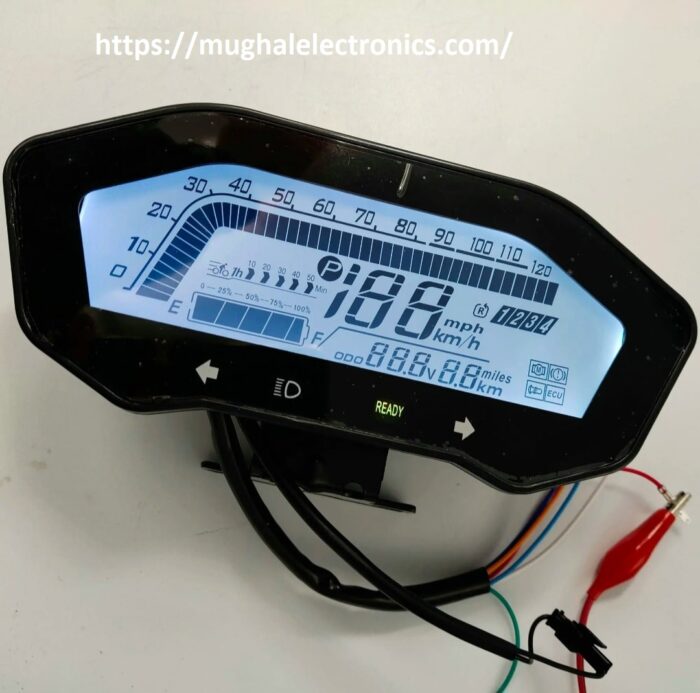 48-72V LCD Display Speedometer Adjustable (KM/H & MPH) for Electric Scooter - Image 1