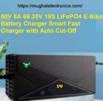 60V 8A 69.35V 19S LiFePO4 E-Bike Battery Charger Smart Fast Charger with Auto Cut-Off
