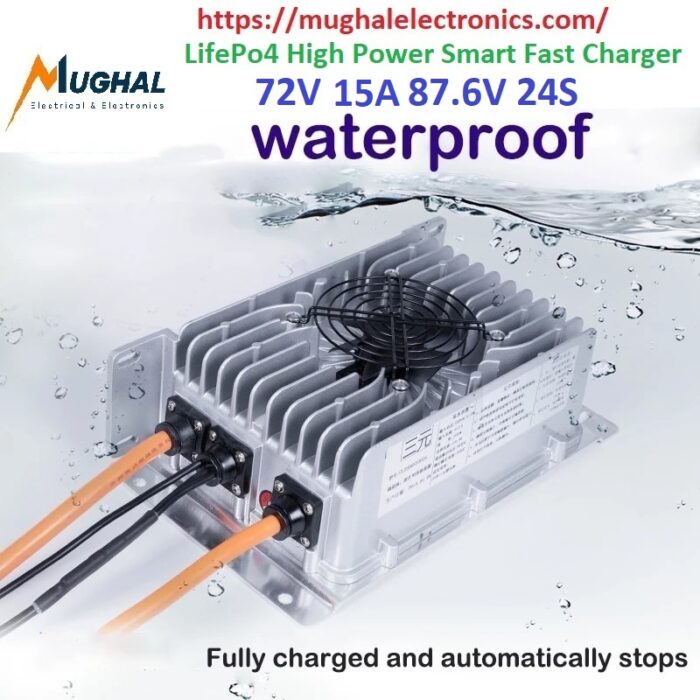 Electric Car LifePo4 Waterproof High Power Smart Fast Charger 72V 15A 87.6V 24S - Image 1