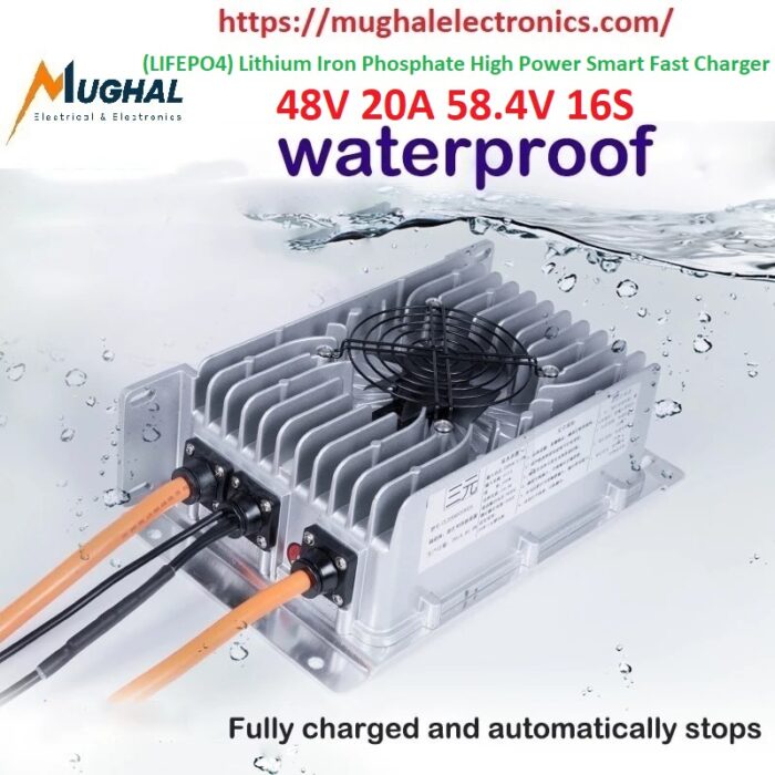 48V 20A 58.4V 16S Electric Car (LIFEPO4) Lithium Iron Phosphate  Waterproof High Power Smart Fast Charger - Image 1