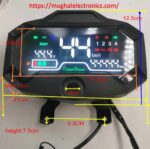 48V/60V/72V Electric ATV & Tricycle LCD Speedometer with Battery Display