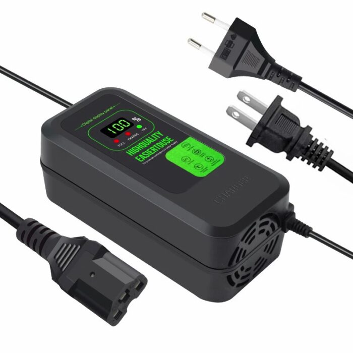 60V 3A 74V Smart E-Bike Lead Acid Dry & Wet Gel Battery Charger with LCD Display - Image 2
