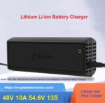 54.6V 10A Fast Charger for 48V 13S Lithium-ion E-Bike Battery with Auto Cut-Off