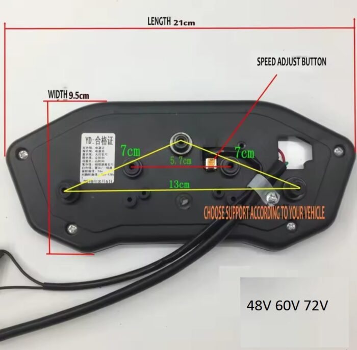 48-72V M3/M5/Z6 Little Monkey Speedometer Colored LCD Display Electric Scooter Meter - Image 5