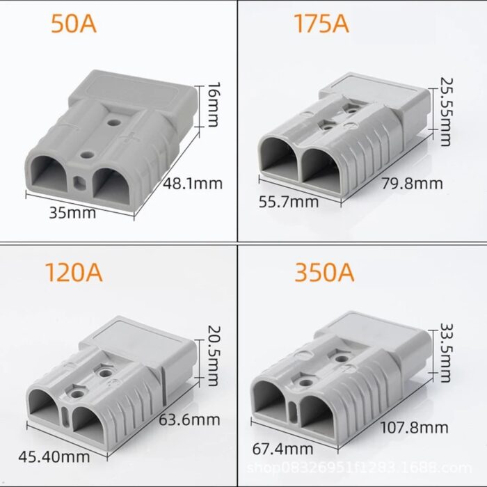 Anderson Style Plug Connectors 350A 600V AC/DC Power Tool 1 Pair - Image 3