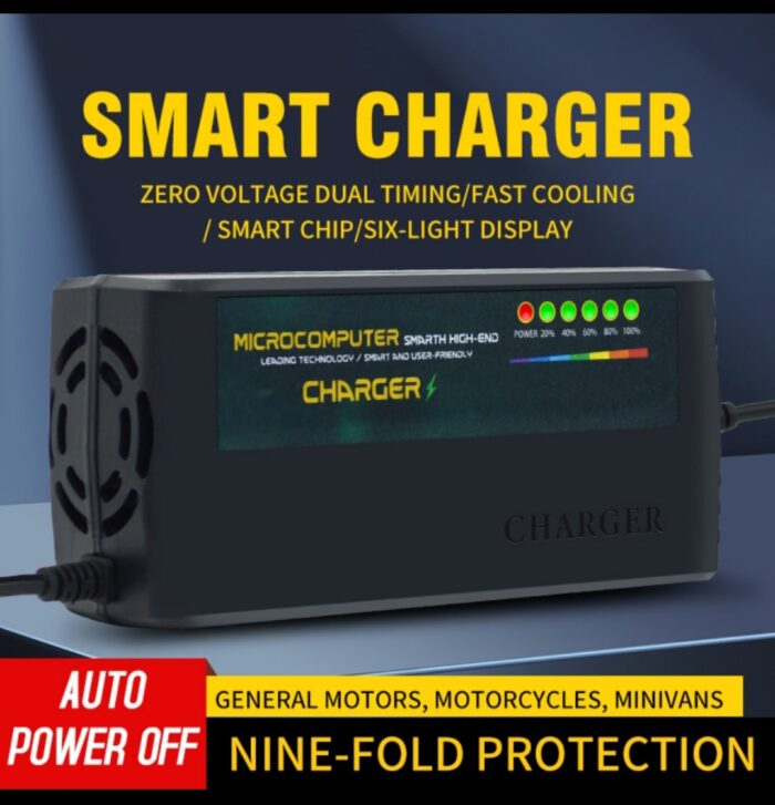72V 3A 88.8V E-Bike Lead Acid Battery Charger with 6-Level Charge Indicator - Image 2