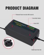 72V 3A 88.8V E-Bike Lead Acid Battery Charger with 6-Level Charge Indicator - Image 4