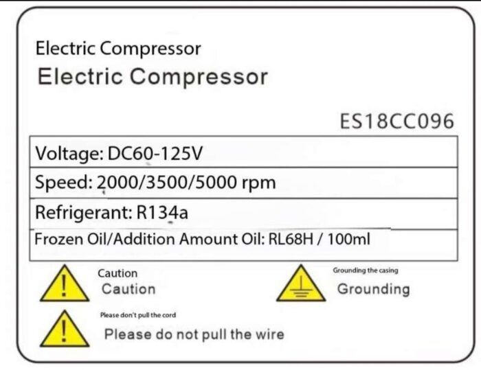 Universal DC Electric Auto AC Compressor R134A 18CC DC 60-125V Automotive Air Conditioning Compressor - Image 7