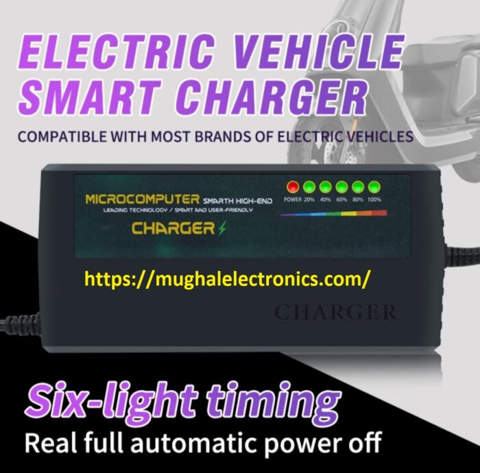48V 3A 54.6V E-Bike Lithium Li-Ion Battery Charger with 6-Level Charge Indicator - Image 2