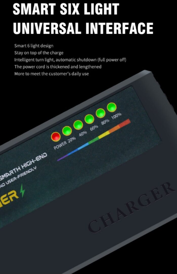 48V 3A 54.6V E-Bike Lithium Li-Ion Battery Charger with 6-Level Charge Indicator - Image 5