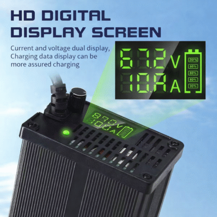 Intelligent 67.2V 16S Lithium Li-Ion Battery Charger Adjustable 1-10A Aluminum Shell Charger