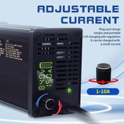 Intelligent 84V 20S Lithium Li-Ion Battery Charger Adjustable 1-8A Aluminum Shell Charger