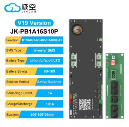 JK Inverter BMS 100A 8S-16S 1A Active Balance JK-PB1A16S10P V19 Version