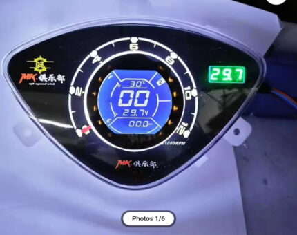 Electric Bike Scooter Speedometer Display with Needle & ONE Line Speed Signal Voltage Meter