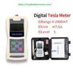 Digital Tesla Meter 0-2400mT Level 5 Gauss Meter Permanent Magnetic Field Tester with Hall Probe