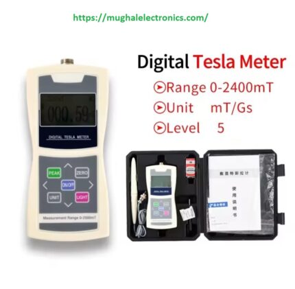 Digital Tesla Meter 0-2400mT Level 5 Gauss Meter Permanent Magnetic Field Tester with Hall Probe