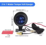 2 in 1 Water Temperature Gauge 28mm Digital LED Meter 12V/24V Universal - Image 4