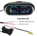2 in 1 LCD Water Car Temp & Battery Voltage Gauge 12V/24V with 10mm Sensor - Image 5