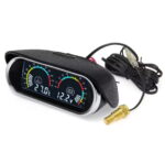 2 in 1 LCD Water Car Temp & Battery Voltage Gauge 12V/24V with 10mm Sensor - Image 7