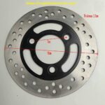 Electric Scooter Front Brake Disc Rotor 180mm 2.5mm Thick Brake Disc with 70mm 3-Bolt Mount