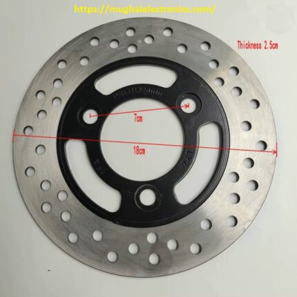 Electric Scooter Front Brake Disc Rotor 180mm 2.5mm Thick Brake Disc with 70mm 3-Bolt Mount